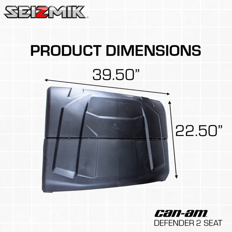 Seizmik 2 Piece Hard Plastic UV protected Roof Kit for Can-Am Defender