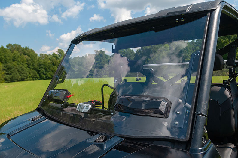 Flip-Up Open Seizmik Vented Windshield (Scratch Resistant Polycarbonate) fits Polaris Midsize 500 570 Size Pro-Fit Ranger