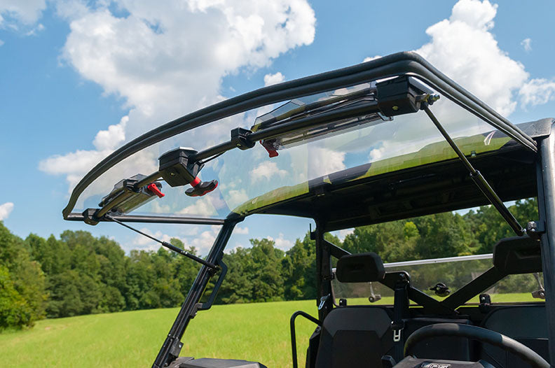 Flip-Up Open Seizmik Vented Windshield (Scratch Resistant Polycarbonate) fits Polaris Midsize 500 570 Size Pro-Fit Ranger