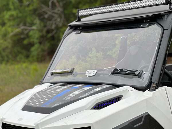 Seizmik Flip-Up Open Versa Vent Windshield (Scratch Resistant Polycarbonate)fits Polaris General 1000 2 + 4 Seaters