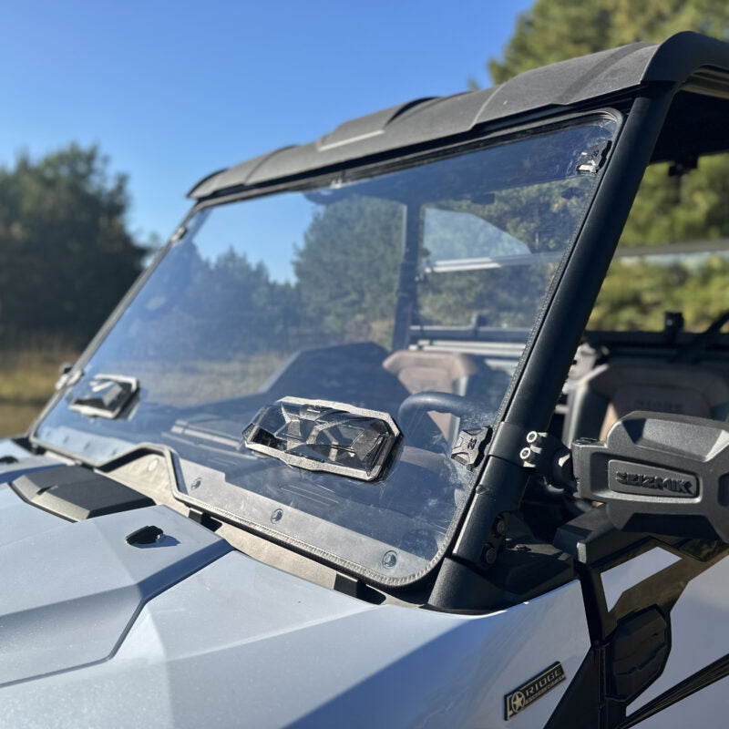 Seizmik Toolless Versa-Vent UV Resistant Polycarbonate Windshield Kit for Kawasaki Ridge