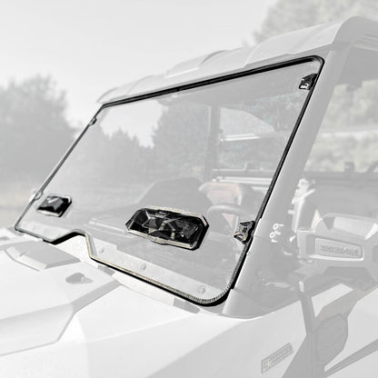 Seizmik Toolless Versa-Vent UV Resistant Polycarbonate Windshield Kit for Kawasaki Ridge