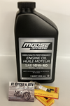 Honda TRX90 Sportrax Oil Change Tune‑Up Kit – Moose Offroad 10W‑40 + 2 NGK CR7HSA Spark Plugs – Fits 1993‑UP