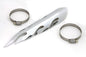 Universal 11" Long Motorcycle Harley Cruiser Exhaust Heat Shield Flame Style Will fit 2-1/4" Pipe