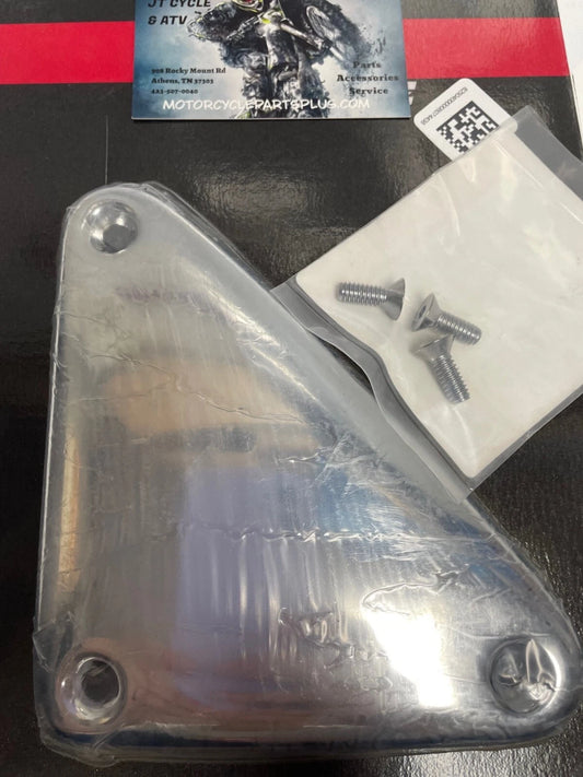 Chrome Ignition Module Side Cover Harley XL Sportster 883 86-03 With Screws Hardware Kit