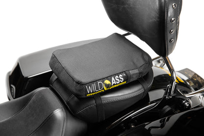 WILD ASS MOTORCYCLE SEAT AIR CUSHION PASSENGER PAD PILLION LITE BLACK