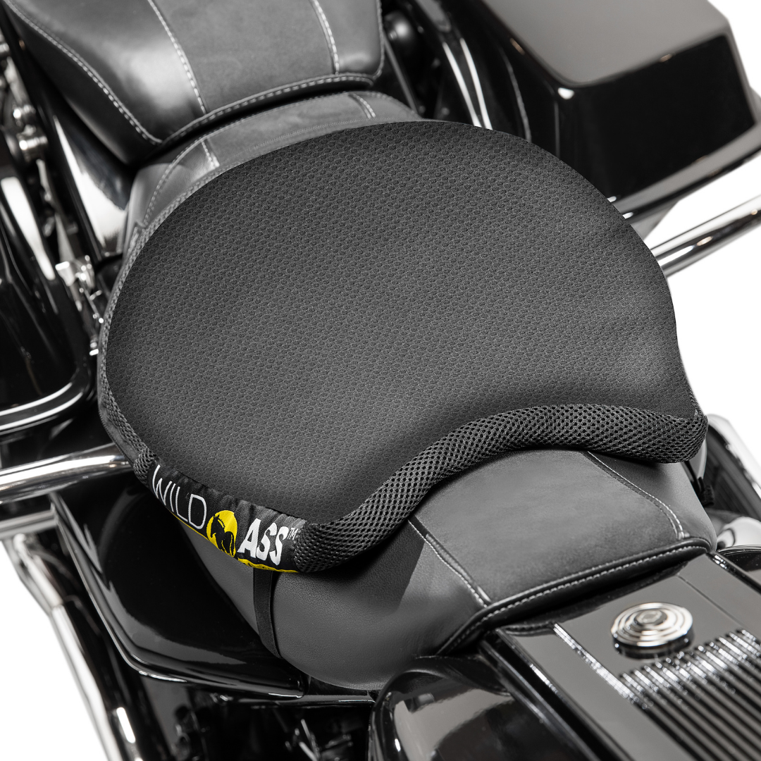 WILD ASS MOTORCYCLE SEAT CUSHION PAD HARLEY TOURING CRUISER SMART CLASSIC BLACK MEDICAL GRADE NEOPRENE