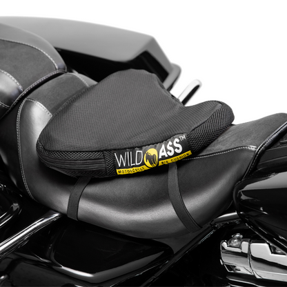 WILD ASS MOTORCYCLE SEAT PAD CUSHION SPORT SPORTBIKE DUAL SPORT ADVENTURE CLASSIC BLACK MEDICAL GRADE NEOPRENE
