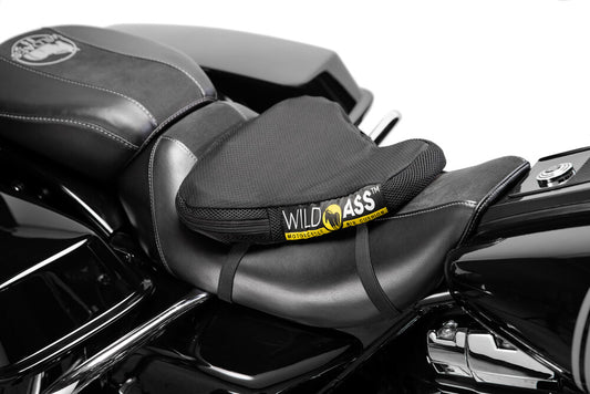WILD ASS MOTORCYCLE SPORTBIKE DUAL SPORT ADVENTURE TOURING AIR SEAT CUSHION PAD SPORT LITE BLACK