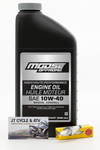 Honda XR80 XR100 XL80 Oil Change Tune Up Kit NGK Spark Plug Moose Offroad 10W-40