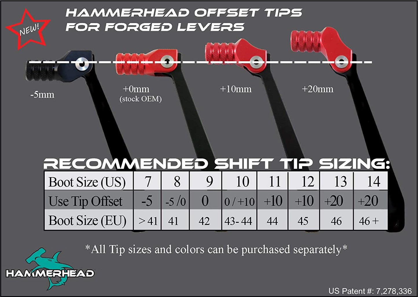 Hammerhead Designs 11-0762-02-20 Forged Alloy Shift Lever for Husqvarna TC85 17/14 2014-2016 & Husqvarna TC85 19/16 2014-2015 - JT Cycle & ATV