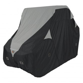 Classic Accessories Quadgear UTV Deluxe Heavy Duty Trailerable Storage Cover Fits Large - 2-3 PASSENGER UTVs up to 125"L 64"W 70"H - JT Cycle & ATV