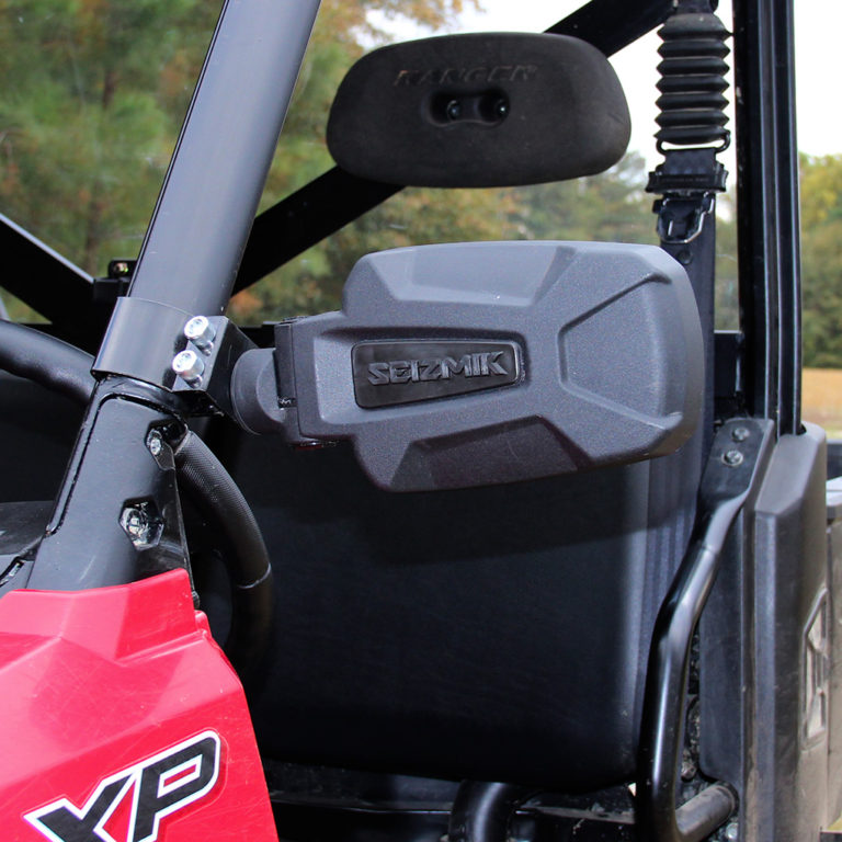 Seizmik #18073 Pursuit Side View Mirror Set (Pair – Cast Aluminum) – Polaris Pro-Fit and Can-Am Profiled with BONUS Color Seal / Cap Kit Included - JT Cycle & ATV
