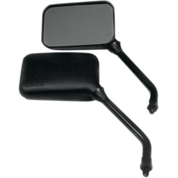 EMGO 20-78207 Universal True Vision Motorcycle / Dual Sport Side Mirror Set Mirrors Universal Pair GP Mirror - 10 mm - Long Stem