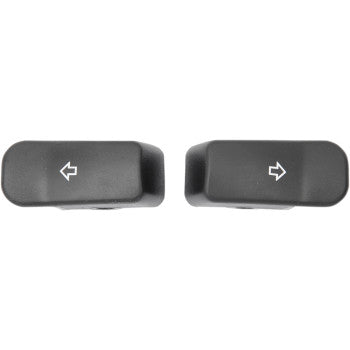 Black Turn Signal Switch Extensions for Harley 2012-2018 Softail, 2012-2017 Dyna, and 2014-2018 XL Models
