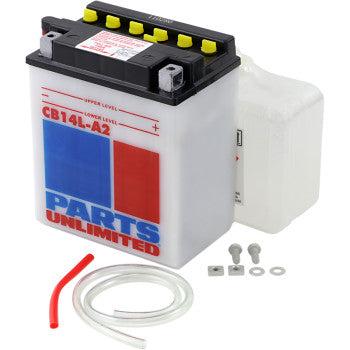 PARTS UNLIMITED BATTERIES 2113-0184 Heavy-Duty 12v Battery Kit YB14L-A2 - JT Cycle & ATV