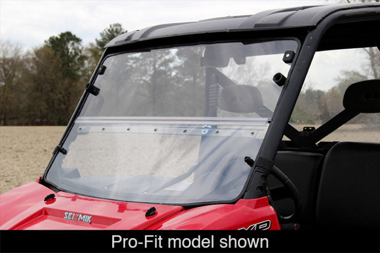 Seizmik #23079 Windshield Versa-Fold (UV Resistant Poly) — Polaris Mid-Size Round Tube Ranger 2010-2014 Models - JT Cycle & ATV
