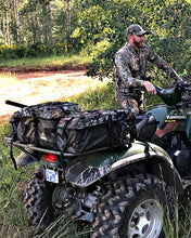 Load image into Gallery viewer, Atv Tek Pro Arch Series™ Padded Bottom Rear Seat ATV Cargo Storage Bag Steel Frame Mossy Oak Camo
