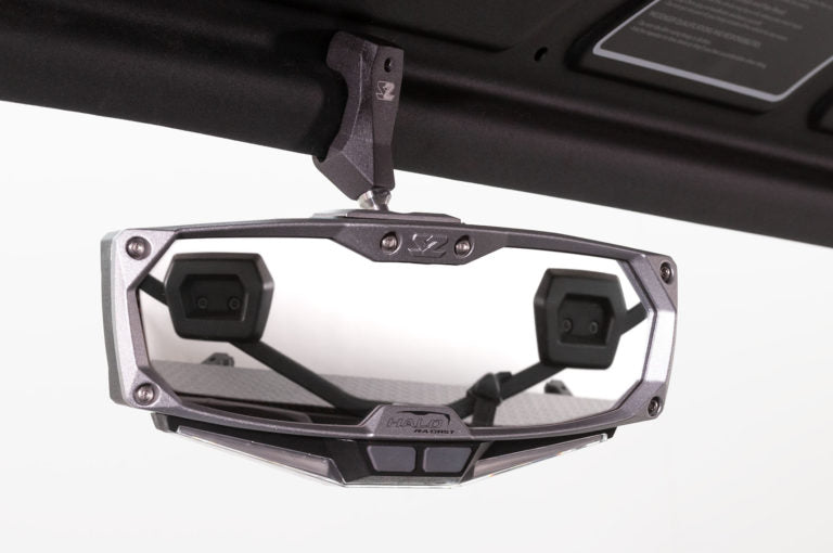 Seizmik #18020 Halo-RA LED UTV Rearview Mirror with Cast Aluminum Bezel – 2″ and 1.875″ Round Tube ROPS - JT Cycle & ATV