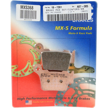 EBC MXS368 Racing Sintered "MXS" Brake Pads Set