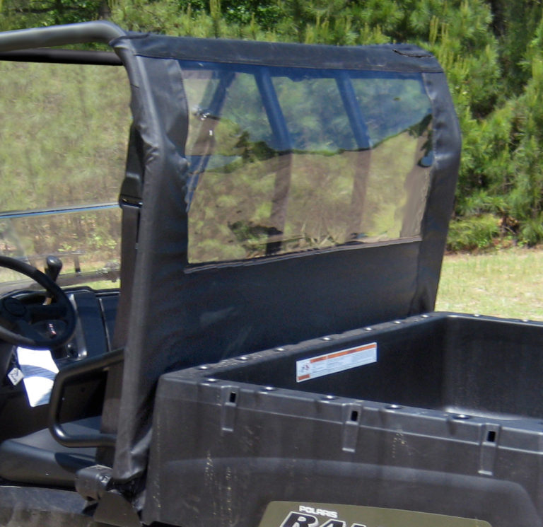Seizmik # 04016 Soft Rear Dust & Window Panel – Polaris Midsize Ranger 10-14 Models Round Tube style - JT Cycle & ATV