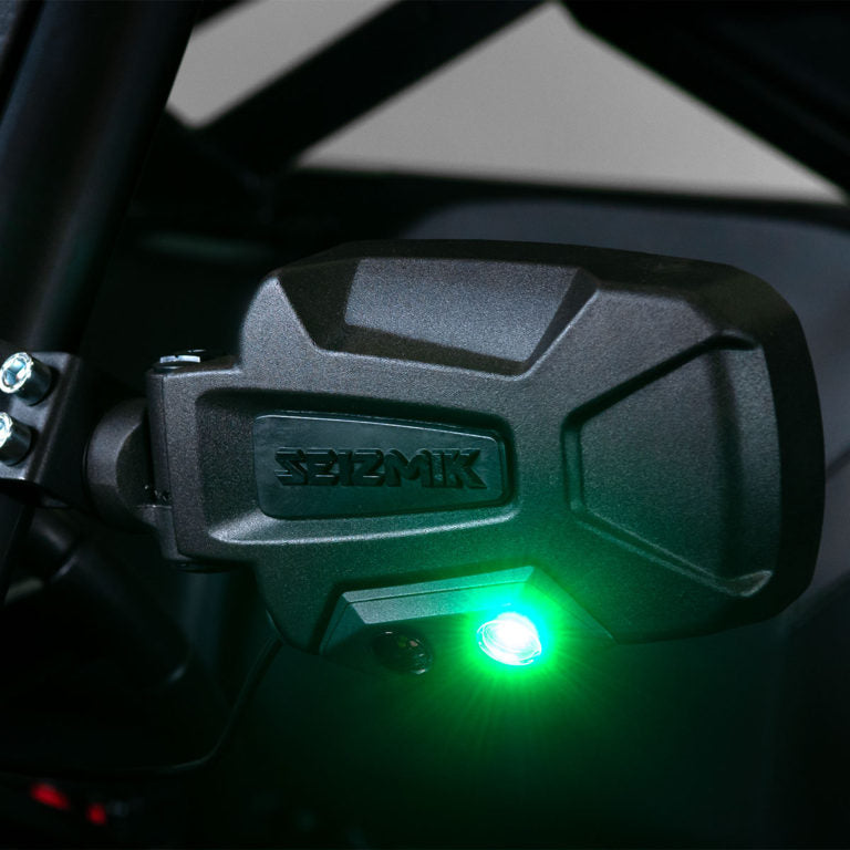 Seizmik #18088 Pursuit Night Vision Series Side View Mirror (Pair – Cast Aluminum) – Polaris Pro-Fit and Can-Am Profiled with BONUS Color Cap / Seal Kit Included - JT Cycle & ATV