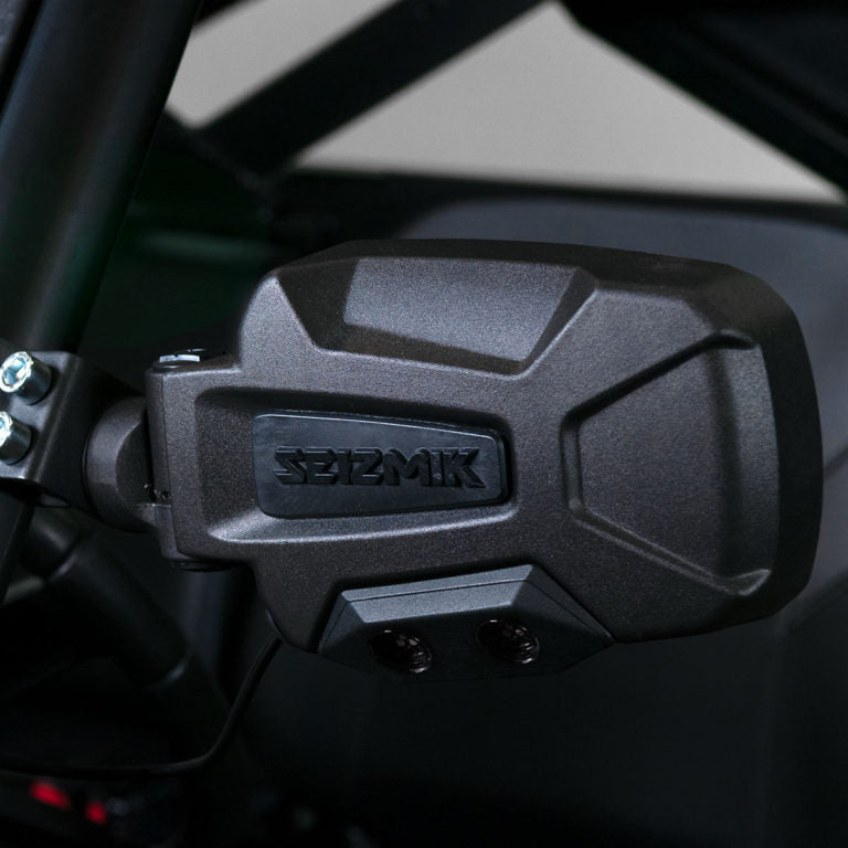 Seizmik #18088 Pursuit Night Vision Series Side View Mirror (Pair – Cast Aluminum) – Polaris Pro-Fit and Can-Am Profiled with BONUS Color Cap / Seal Kit Included - JT Cycle & ATV