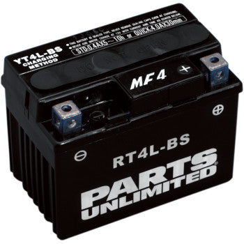 PARTS UNLIMITED BATTERIES RT4L-BSAGM Maintenance-Free AGM Battery RTX4LBS .18 L - JT Cycle & ATV