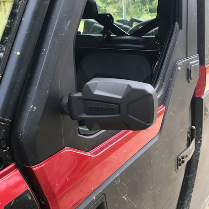 Seizmik #18071 Pursuit Side View Mirror Set (Pair – Cast Aluminium) – 1.75″ Round Tube with BONUS Color Cap / Seal Kit Included - JT Cycle & ATV