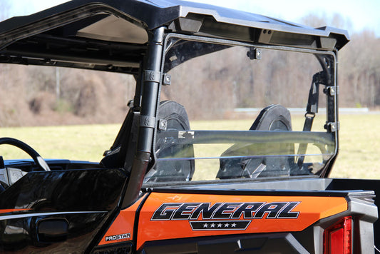 Seizmik #04025 Hard Rear Dust Stopper Panel Windshield (Uncoated Poly) for Polaris General 1000 - JT Cycle & ATV