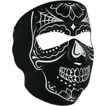 Load image into Gallery viewer, Zan Headgear WNFM028G Neoprene Full-Face Mask Calavera Glow in the Dark - JT Cycle &amp; ATV
