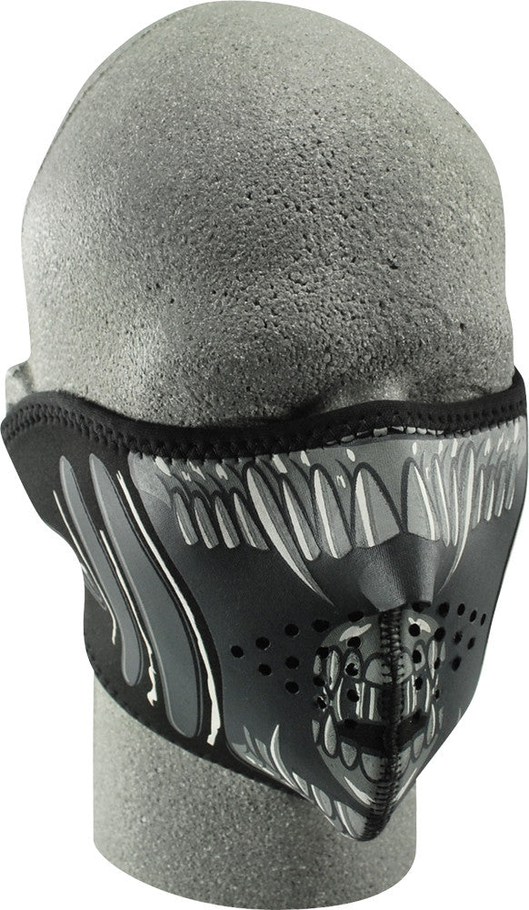 Zan Headgear WNFM039H Neoprene Half Face Mask, Alien - JT Cycle & ATV