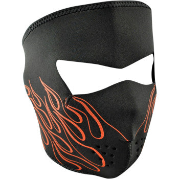 Zan Headgear WNFM045 Neoprene Full-Face Mask Orange Flame - JT Cycle & ATV