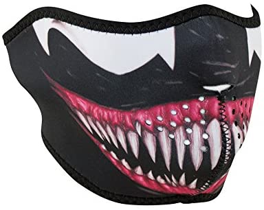 Zan Headgear WNFM093H Neoprene Half Face Mask, Toxic - JT Cycle & ATV