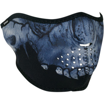 Zan Headgear WNFM417H Neoprene Half Face Mask, Midnight Skull - JT Cycle & ATV