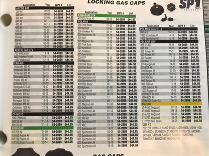 BRP 860200387 Black ATV Lockable Gas Tank Cap