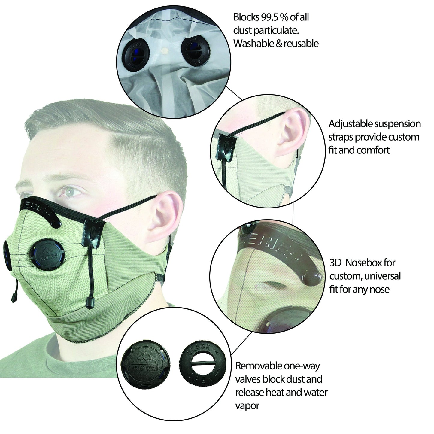 ATV TEK Pro Series Rider & Safety Dust Mask - JT Cycle & ATV