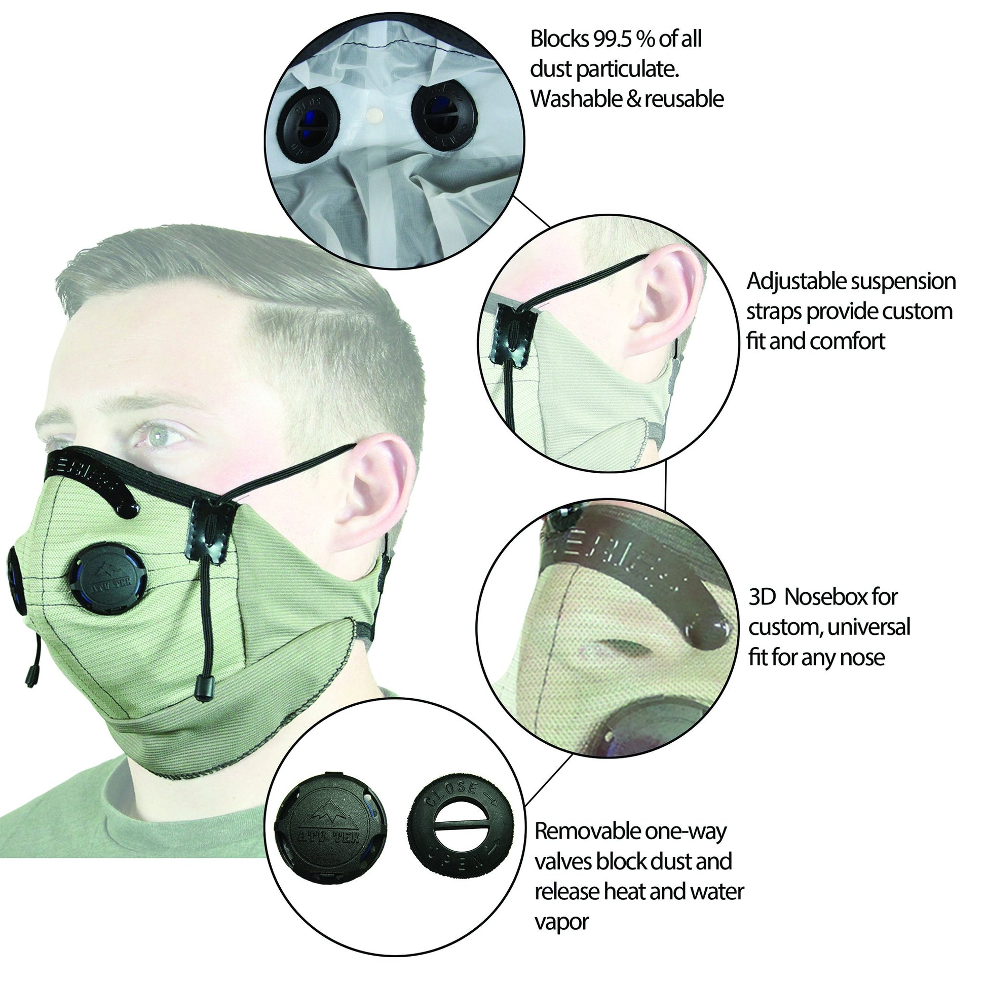 ATV TEK Pro Series Rider & Safety Dust Mask - JT Cycle & ATV