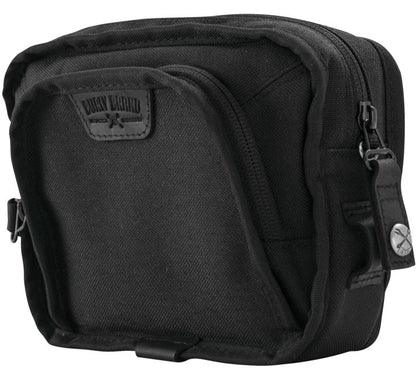 Burly Brand Voyager Motorcycle Handlebar Handle Bar Bag Storage Black or Dark Oak - JT Cycle & ATV