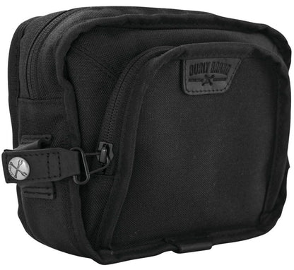 Burly Brand Voyager Motorcycle Handlebar Handle Bar Bag Storage Black or Dark Oak - JT Cycle & ATV