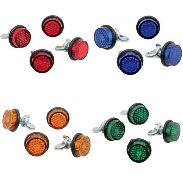 Chris Products License Plate Reflector 4 Pack - Choose Color MADE IN USA - JT Cycle & ATV