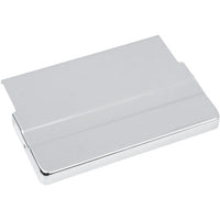 Chrome battery top cover for 1965‑1984 Harley‑Davidson FLH with vibration‑absorbing cushions