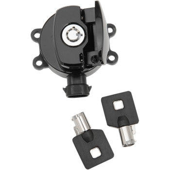 DRAG SPECIALTIES 2106-0251 Side Hinge Ignition Switch for Harley Models Gloss Black