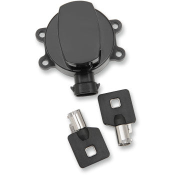 DRAG SPECIALTIES 2106-0251 Side Hinge Ignition Switch for Harley Models Gloss Black