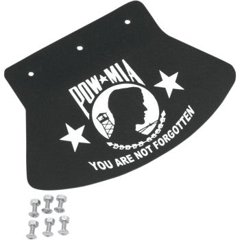 DRAG SPECIALTIES 1420-0045 Medium Motorcycle Cruiser Harley Mud Flap POW-MIA 9.5" W x 6.5" H - JT Cycle & ATV