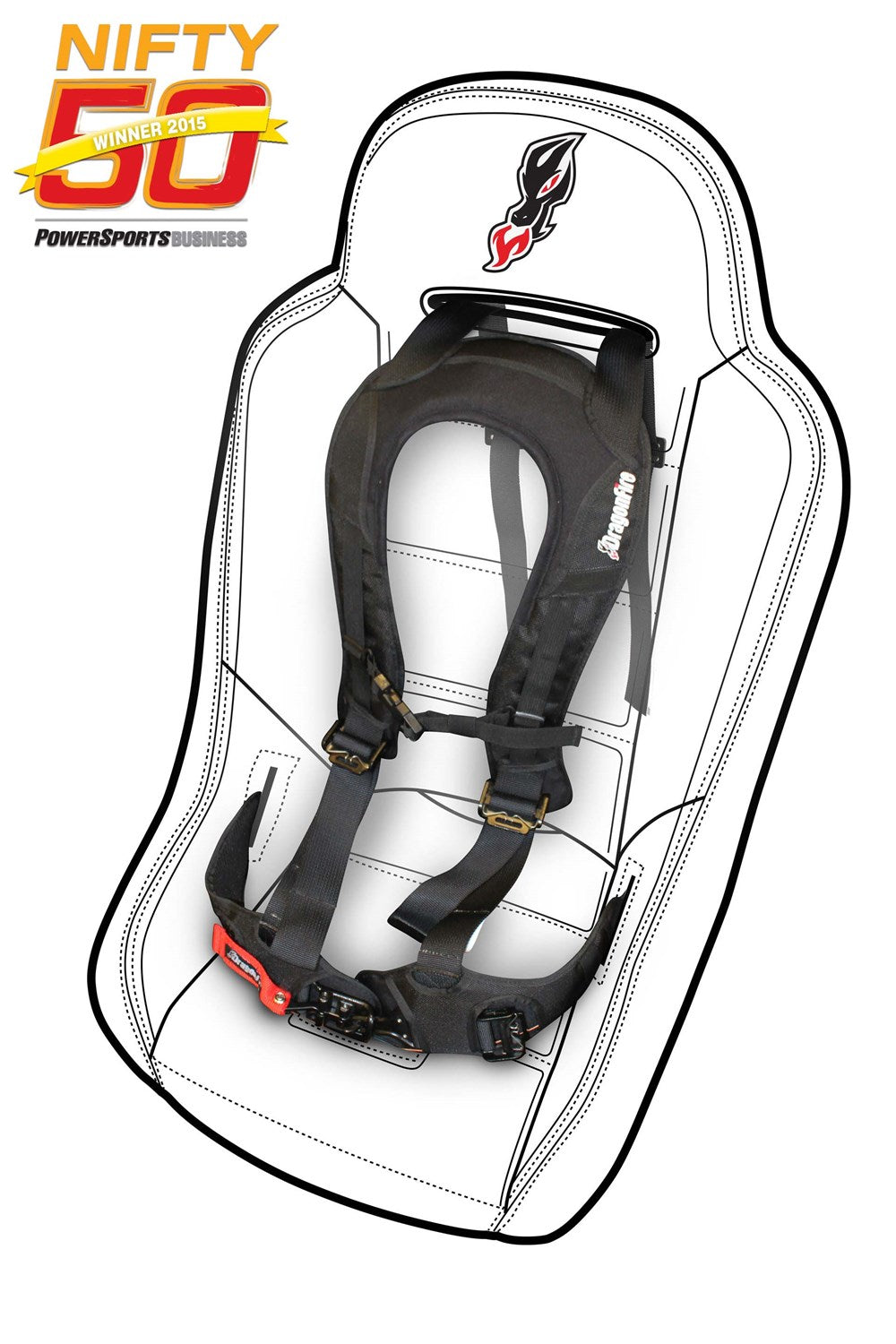 DragonFire Racing # 14-0040 EVO Seatbelt Body Contoured Safety Harness - JT Cycle & ATV