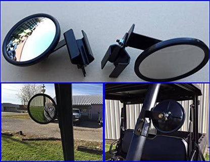 Polaris Ranger Side View Mirrors by Extreme Metal Products EMP-12707 Pro Fit Rollbar Rollcage