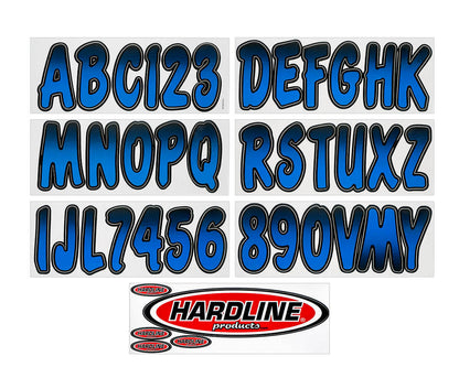 Registration Boat Jet Ski PWC Waverunner ID Sticker Kit Gradation 3" 146 Letters + Numbers