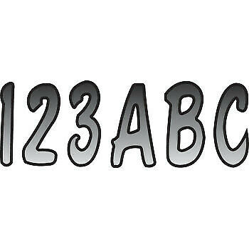 Registration Boat Jet Ski PWC Waverunner ID Sticker Kit Gradation 3" 146 Letters + Numbers