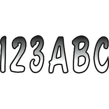 Registration Boat Jet Ski PWC Waverunner ID Sticker Kit Gradation 3" 146 Letters + Numbers